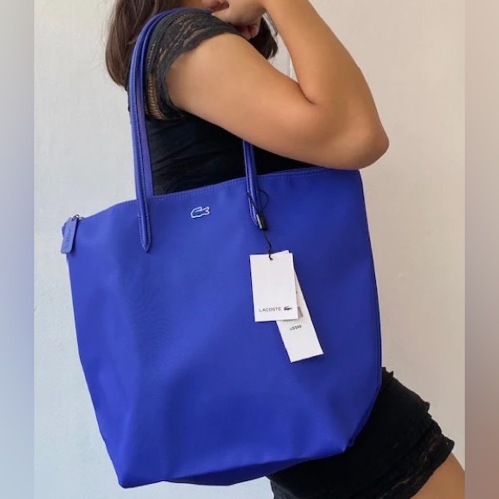 NWT Lacoste Blue Vertical Shopping Tote